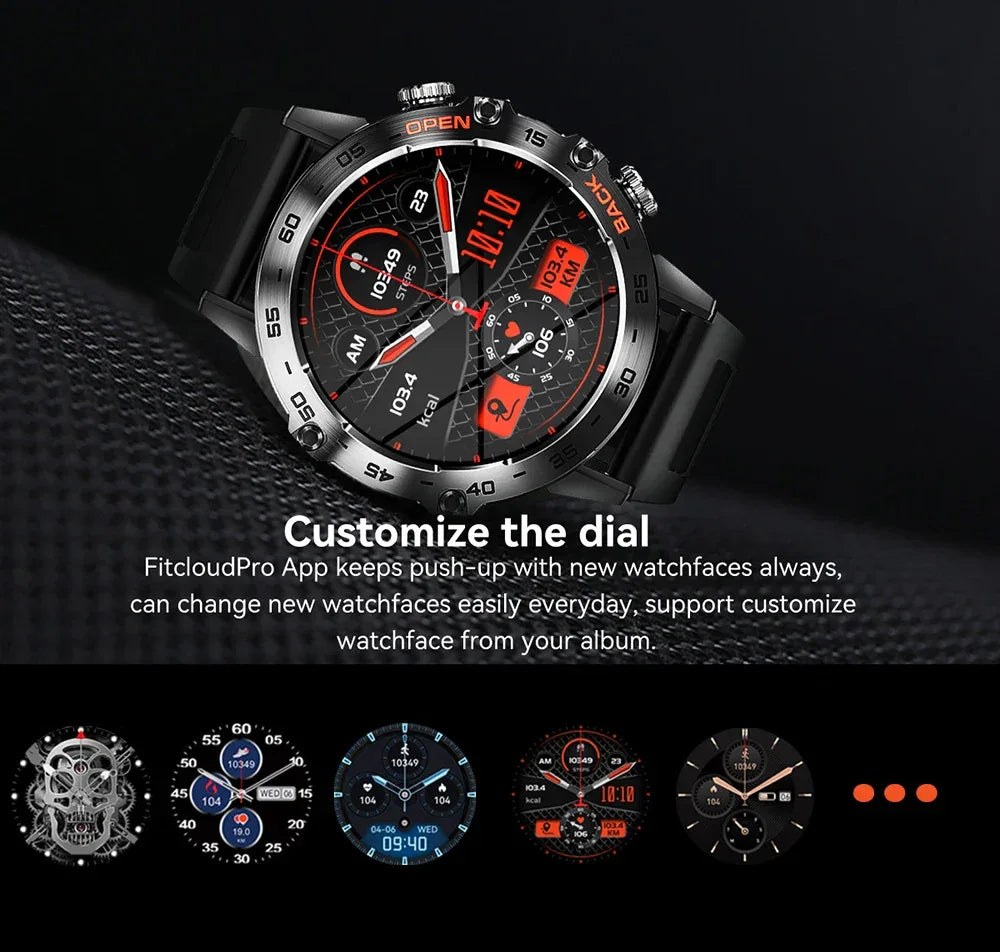 MEVADEN Steel 1.39 Bluetooth Call Smart Watch Men Sports Fitness Tracker Watches IP67 Waterproof Smartwatch for Android IOS MD52 - Wear444