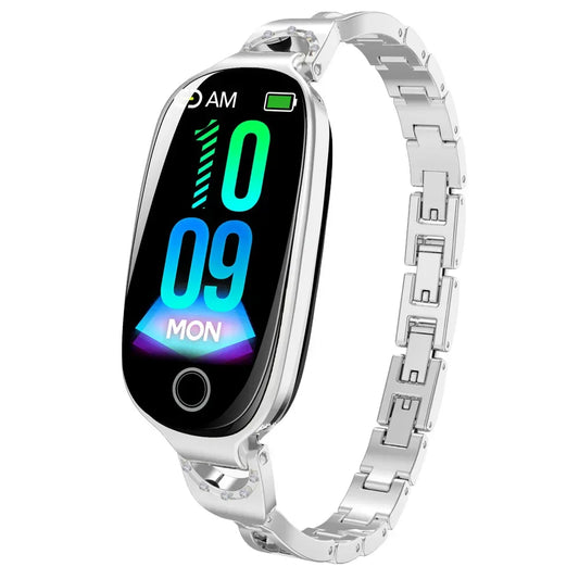 Fashion Smart Watch for Women With Metal Case Strap Bluetooth Calls Femel Menstrual Reminder Heart Rate Blood Pressure Monitor - Wear444