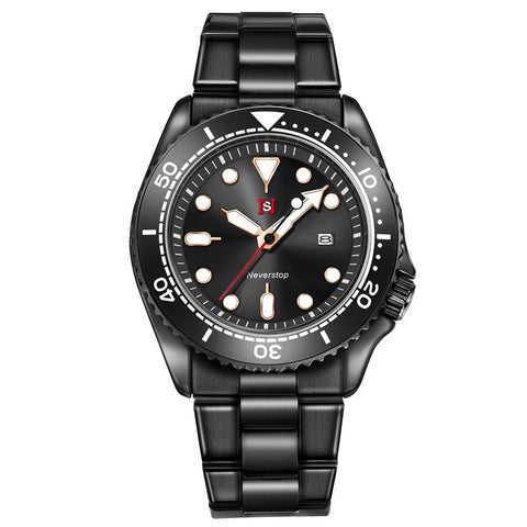 2025 new men's quartz watch fashion classic business men's watch quartz watch men's luminous calendar steel belt watch student