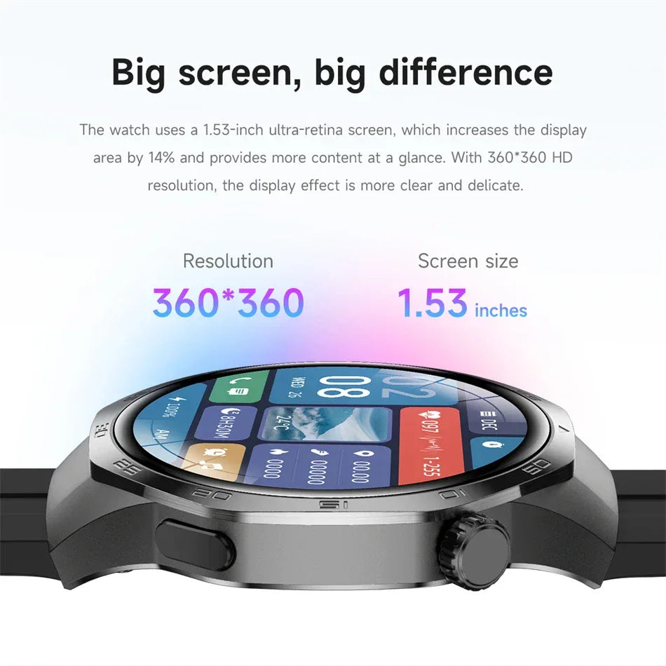 New Watch 5 Pro Smart Watch HD AMOLED Screen GPS Tracker Bluetooth Call Health Monitoring Waterproof Sports SmartWatch Men Women - Wear444