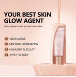 Natural Glow Enhancer Foundation Glowing Moisturizing Lightweight base Multi-purpose Face Body Glitter Cream Bronzer For Paris
