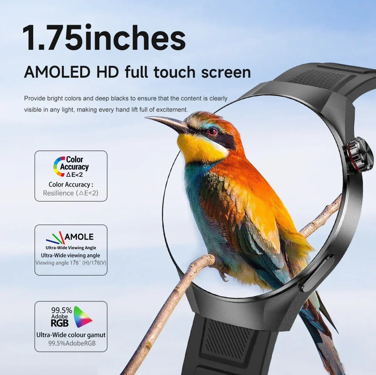 2025 New Originl Watch G5 PlUS Smart Watch 1.75" HD AMOLED Screen GPS track Heart Rate Bluetooth Call Compass Smartwatch for Men - Wear444