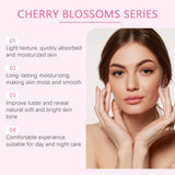 Sakura Skincare Set Moisturizer Face Cream Serum Toner Facial Cleanser Eye Cream Anti-Wrinkle Brighten Face Care Kit for Women