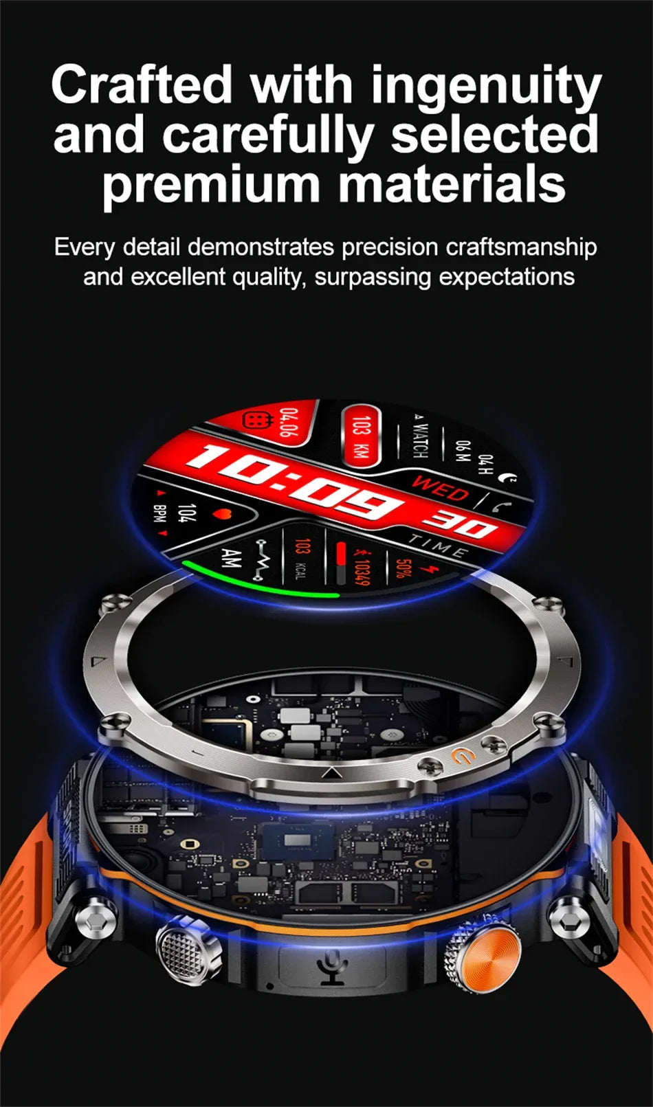 Outdoor Sports Smart Watch Men AMOLED Screen NFC Heart Rate Bluetooth Call 5ATM Waterproof Smartwatch 2025 New Fashion Luxury - Wear444