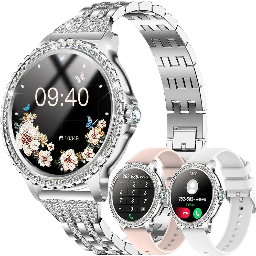 Smart Watch For women - 1.32" Touchscreen Fitness Tracker with Wireless Calls, Music Time Display, Step Counting - Wear444