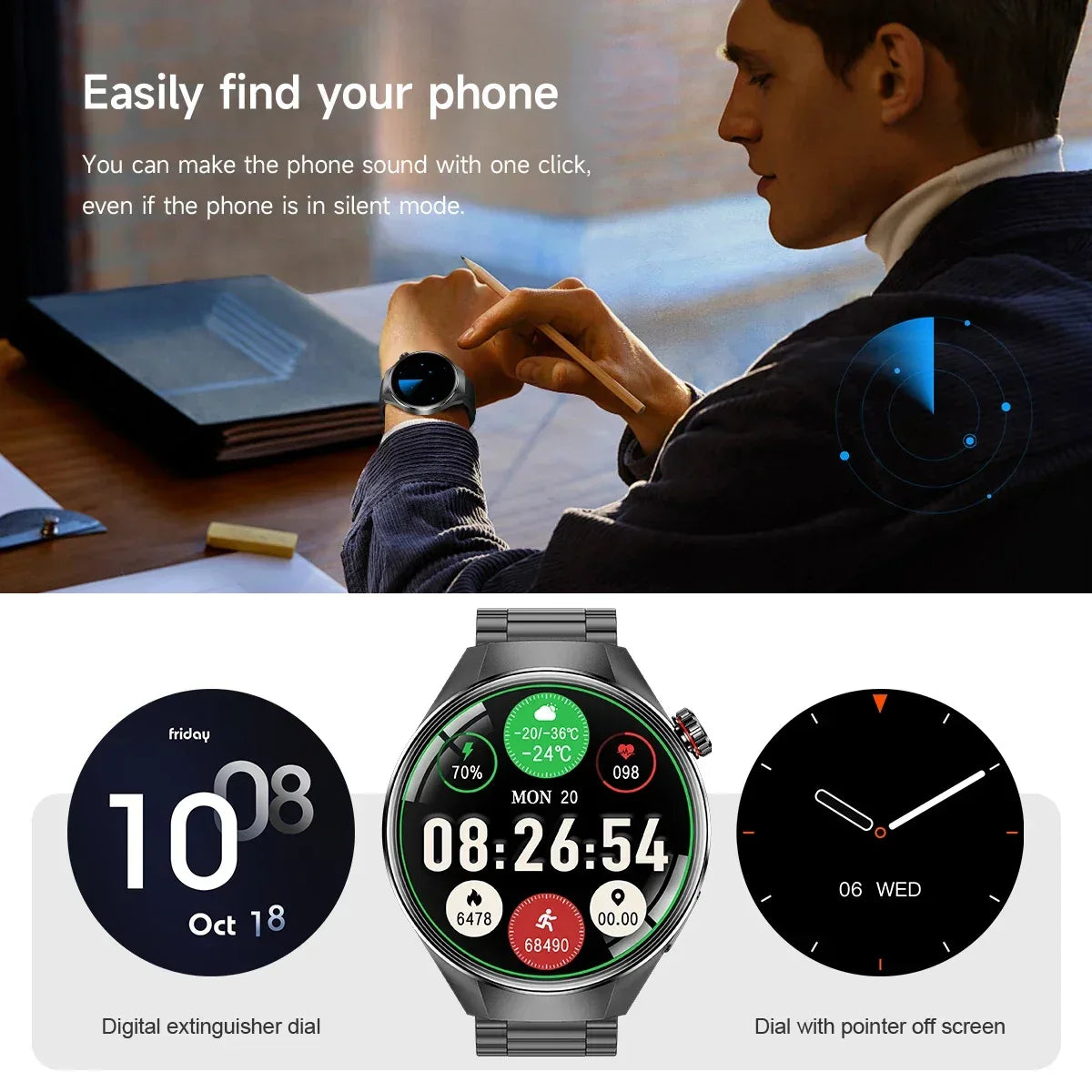 2025 New Originl Watch G5 PlUS Smart Watch 1.75" HD AMOLED Screen GPS track Heart Rate Bluetooth Call Compass Smartwatch for Men - Wear444