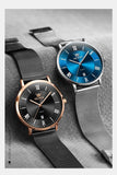 OLEVS Casual Fashion Business Quartz Watches for Men Top Brand Original Stainless Steel Mesh Belt Waterproof Calendar Men Watch