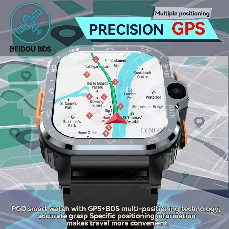 Android WhatsApp Smart 5G Video Voice SOS Call Camera Watch GPS WIFI Trace Locate SIM Card Phone Smartwatch Google Play 8GB+64GB - Wear444