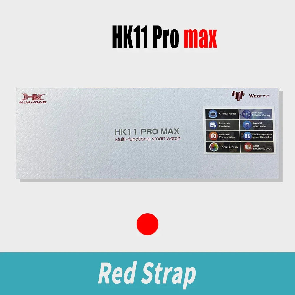 2025 New HK 11 Pro MAX Smart Watch AMOLED Series 10 NFC Compass 46m 4G ROM Bluetooth Call Network AI Robot Smartwatch Men Women - Wear444