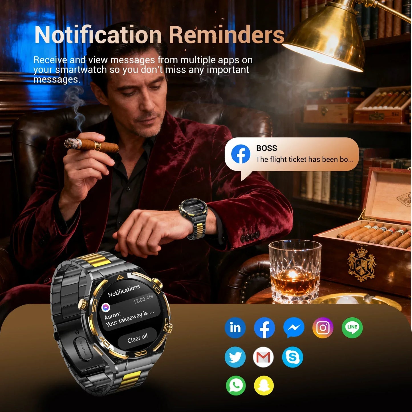 Blackview W90 Pro Smartwatch 1.43" AMOLED Display Up to 20 Days Battery Life, Blood Oxygen,Bluetooth Calling,Heart Rate Monitor - Wear444