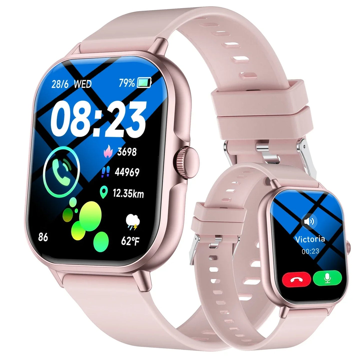 Outdoor sports smartwatch, wireless calling, information reminder, men's and women's multifunctional sports watch - Wear444