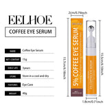 5% Coffee Eye Serum Fade Eye Fine Line Collagen Lightens Dark Circles Bags Puffiness Tighten Moisturizing Under Eyes Skin Care