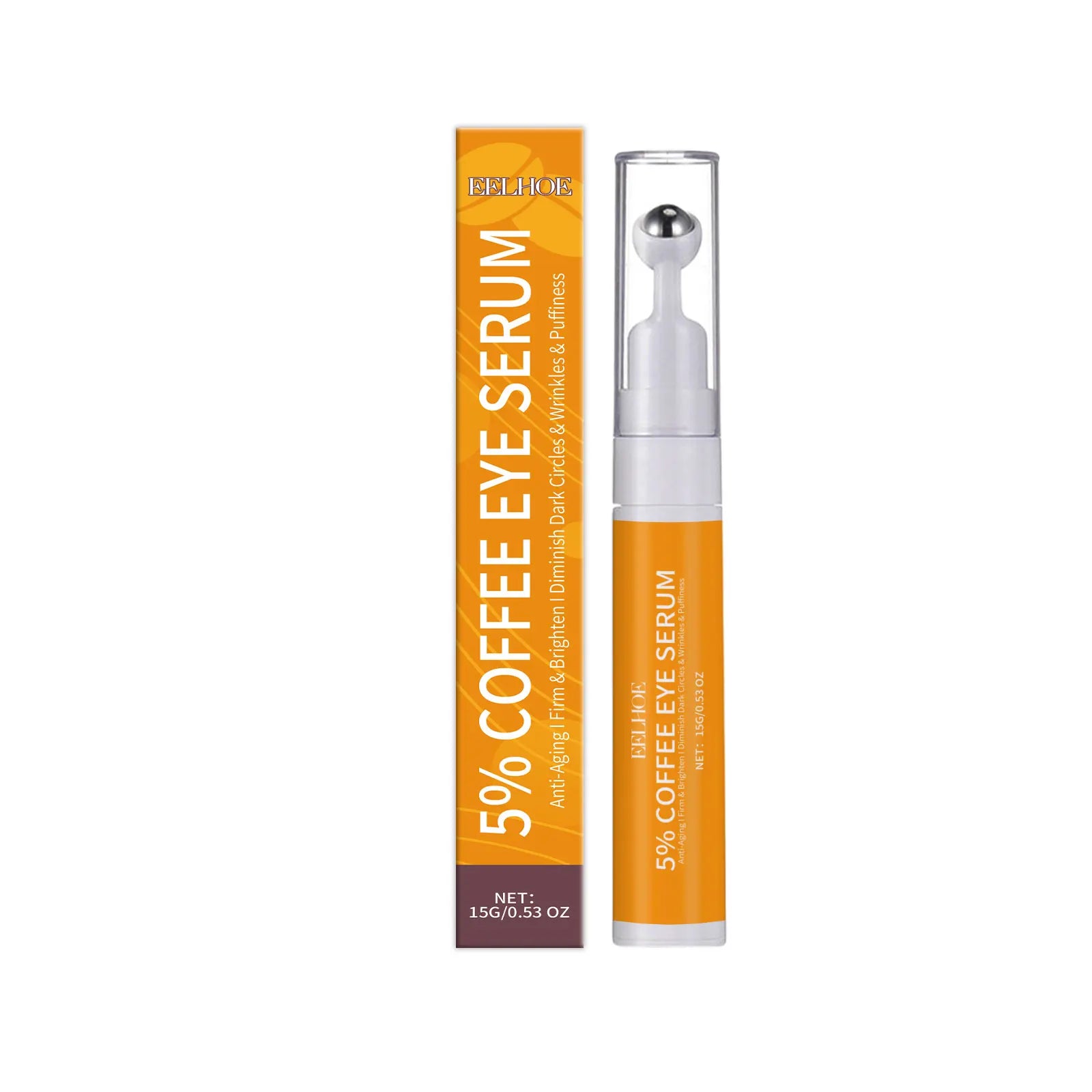 5% Coffee Eye Serum Fade Eye Fine Line Collagen Lightens Dark Circles Bags Puffiness Tighten Moisturizing Under Eyes Skin Care