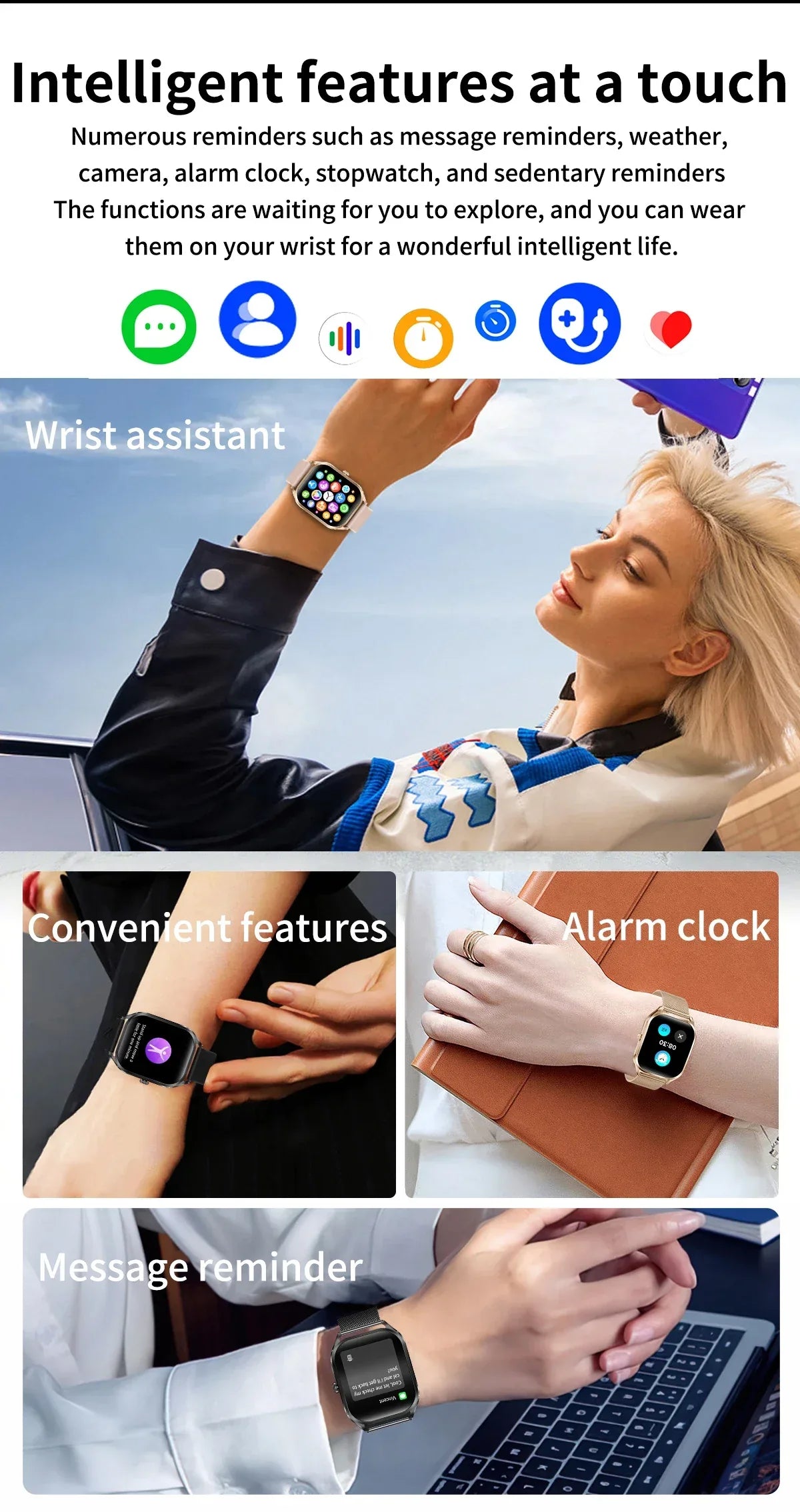 2026 Fashion Smart Watch Women 2.01” HD Screen Custom Watch Face Women’s Health Monitor Watch Bluetooth Call Sports Smartwatche - Wear444