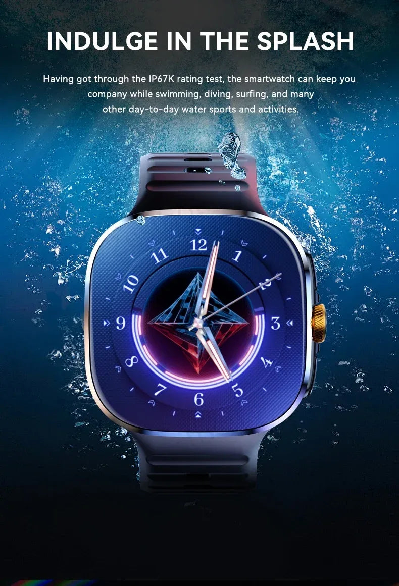 Original M99 Smartwatch 2.4 inch Amoled Screen insert 4G/5G Sim Card GPS WIFI 190° Rotating Camera Game Android 10.0 Smart Watch - Wear444