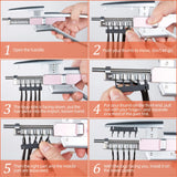 6D Hair Extension Machine Second Generation Quick-operated Non-marking Hair Extension Tool More Faster Five Bunches in a Row