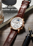 LIGE Men Watches Fashion Quartz Watch Tourbillon Clock Genuine Leather Waterproof Watch Men Military Wristwatch Man Reloj Hombre