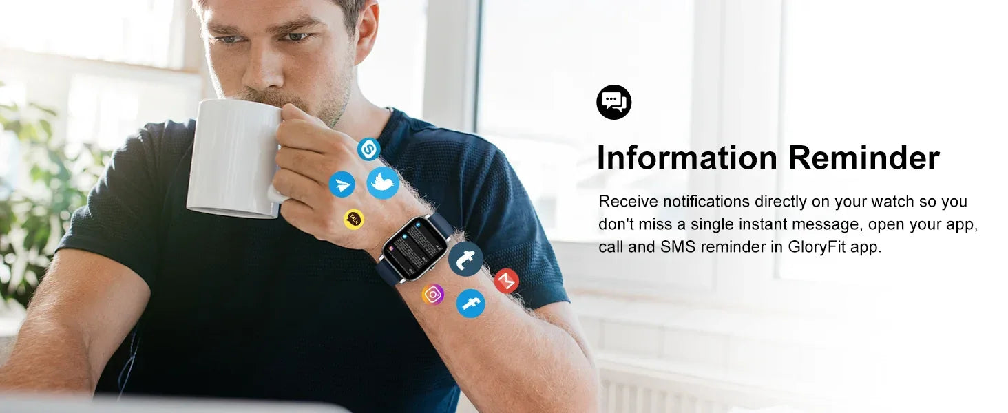 Smart Watch, 1.85" Smartwatch for IP68 Waterproof, 110+ Sport Modes, Fitness Activity Tracker, Heart Rate Sleep Monitor. - Wear444