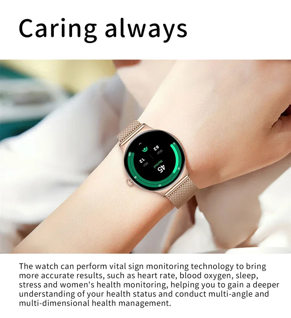 For Huawei Xiaomi New Ultra Thin Smart Watch Women Screen Always Display Time Sports Bracelet Bluetooth Call Fashion Smartwatch - Wear444
