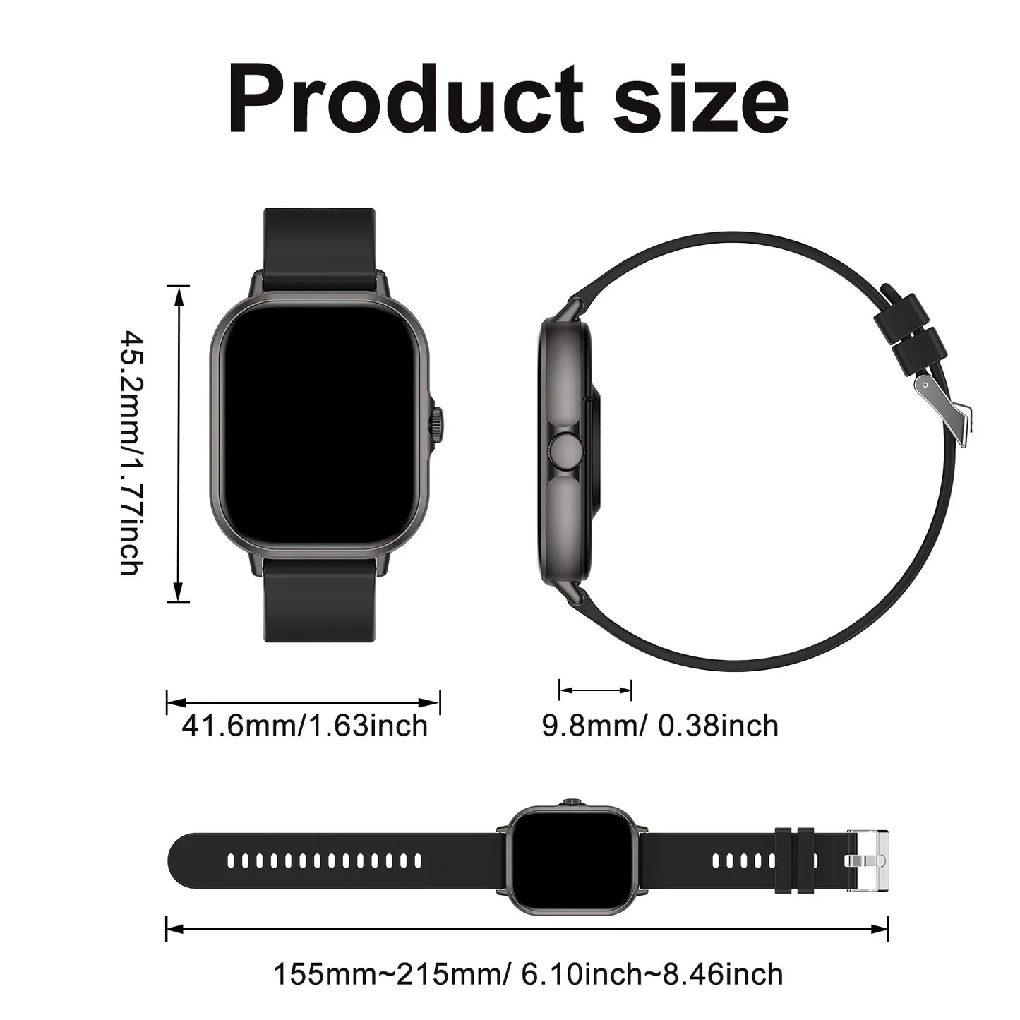 Outdoor sports smartwatch, wireless calling, information reminder, men's and women's multifunctional sports watch - Wear444