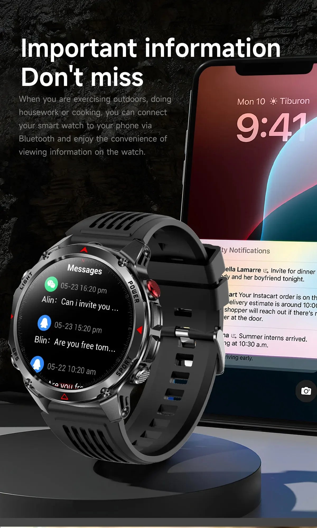 2025 New Women's Fashion Sports Smart Watch Built in GPS 3ATM Waterproof Bluetooth Call Health Monitoring Smartwatches For Women - Wear444