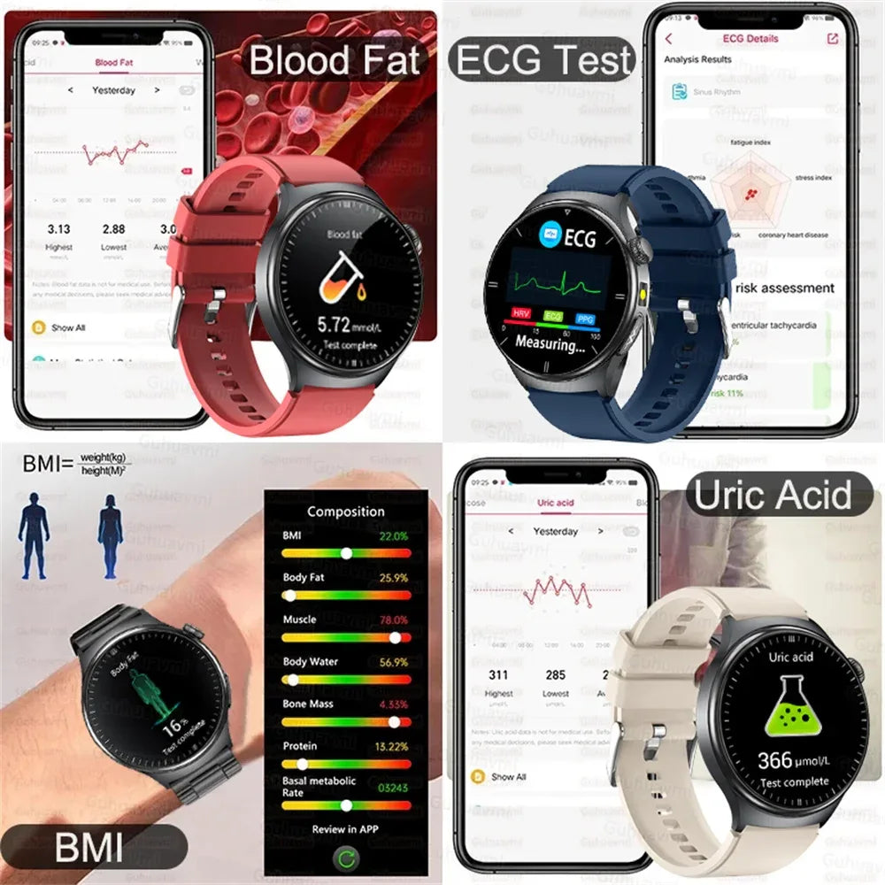 2026New Health Sport ECG AI Diagnosis Smart Watches Men Heart Rate Blood Pressure IP68 Waterproof Smartwatches For Men women - Wear444