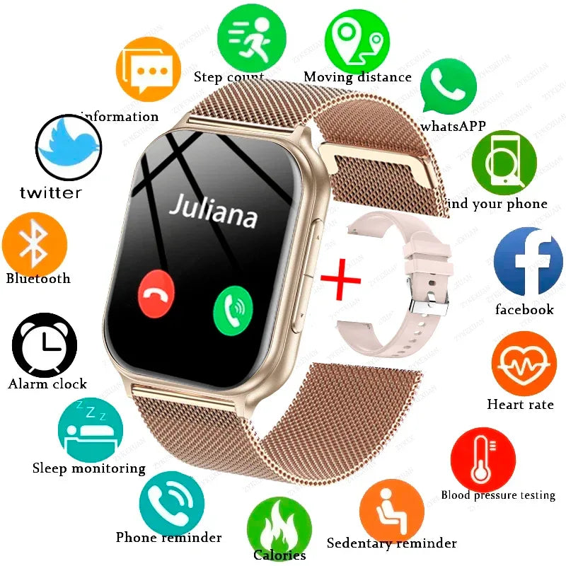 700mAh Lady fashion Smart Watch Men Women Heart Rate Blood Pressure Fitness Tracker Bluetooth Call Smartwatch Man For Android - Wear444