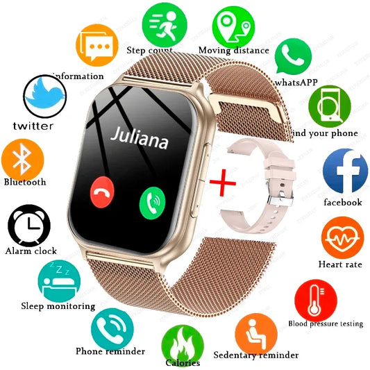 700mAh Lady fashion Smart Watch Men Women Heart Rate Blood Pressure Fitness Tracker Bluetooth Call Smartwatch Man For Android - Wear444