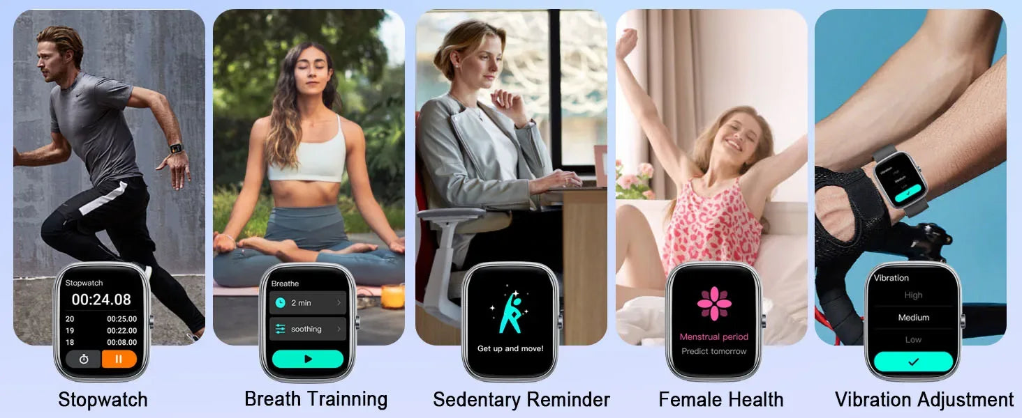 Smart Watch, 1.91" Smartwatch (Answer/Make Call), IP68 Waterproof Fitness Tracker, 110+ Sport Modes, Heart Rate and Sleep Monit - Wear444