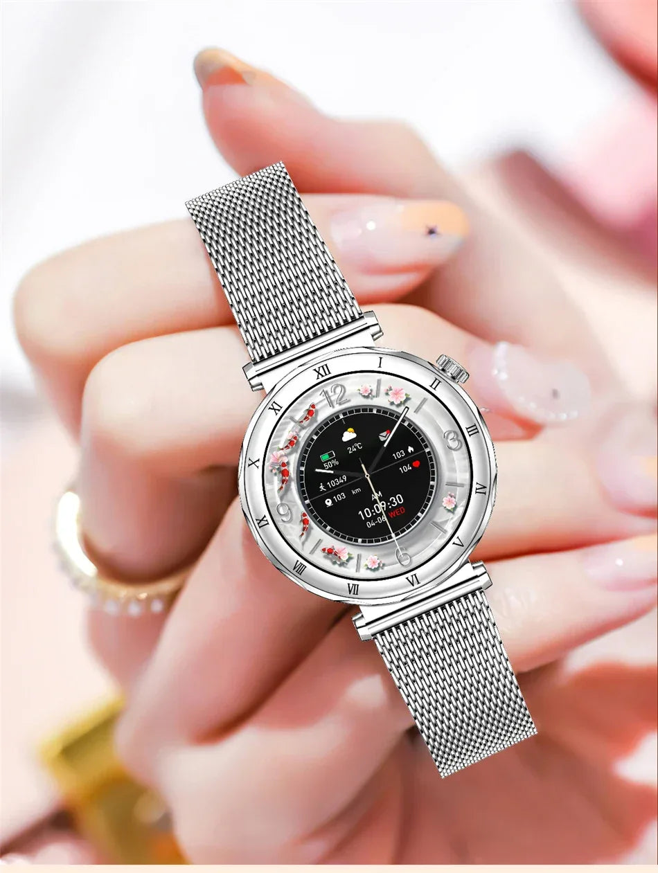 2025 New Fashion Smart Watch Women AMOLED Screen Bluetooth Call Watches Custom Dials Female Health Music Sport Ladies Smartwatch - Wear444