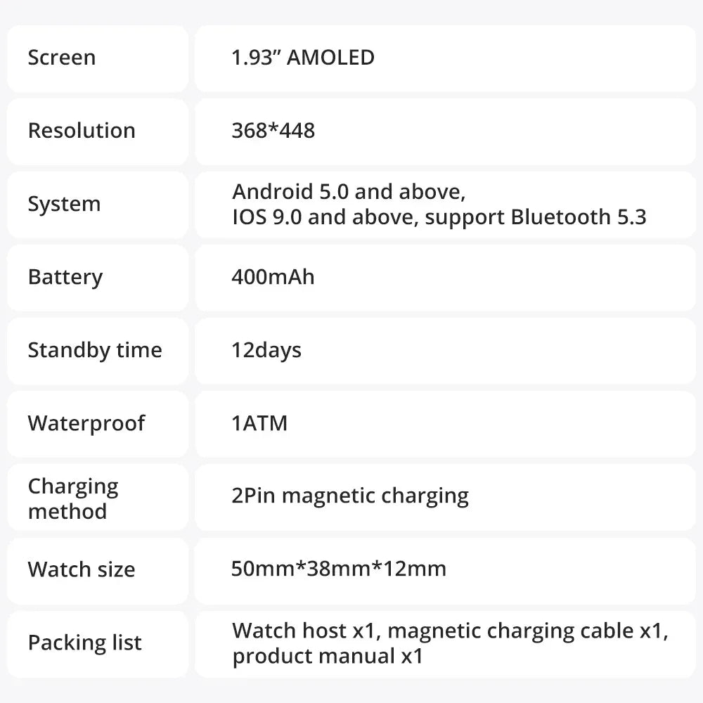 COLMI P86 1.93" AMOLED Smartwatch Men Health Manager Bluetooth Call IP68 Waterproof Smart Watch Women For Xiaomi iOS Phone - Wear444