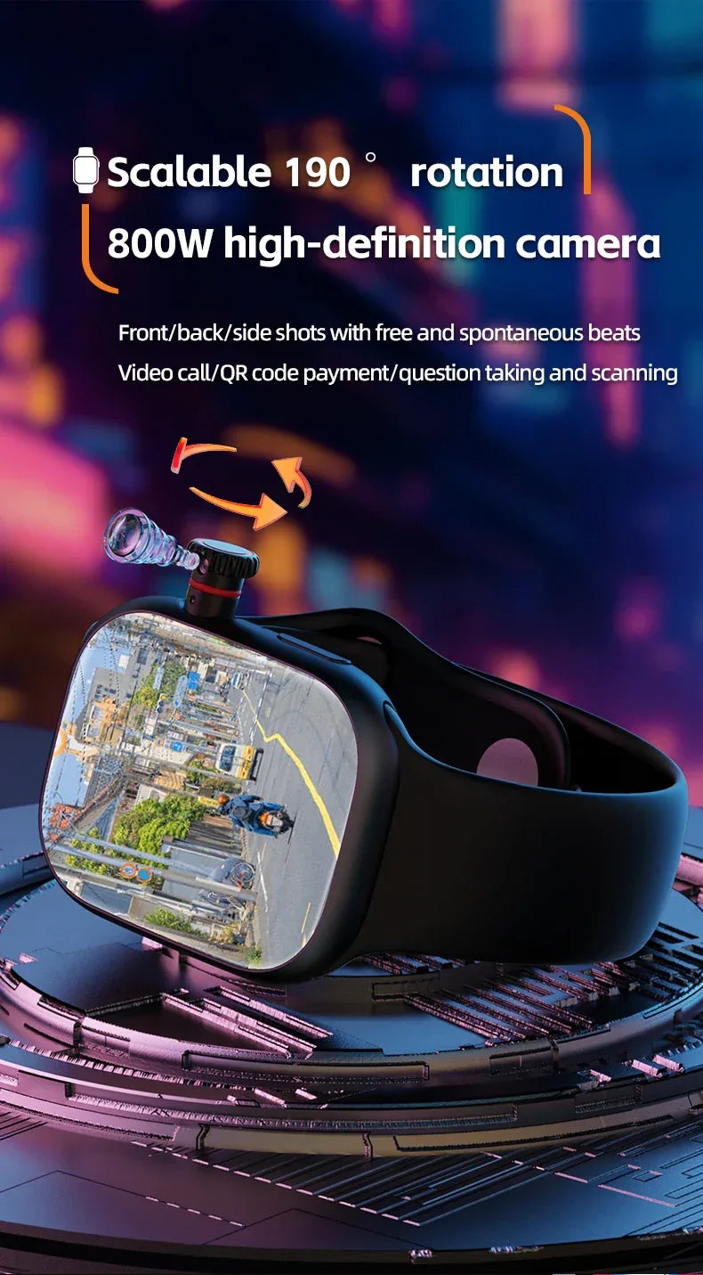 CD99 watch X 5G smartwatch 2.29inch AMOLED 5G LTE smart watch with 180 ° rotary camera GPS WiFi SIM card slot health monitoring - Wear444