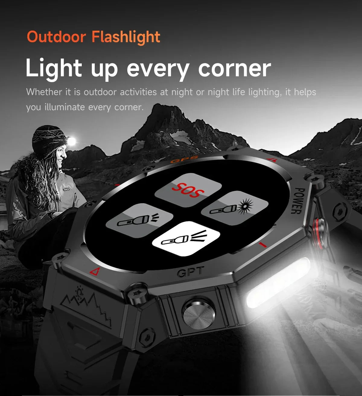 Military Smart Watch T-Rex 3 Bulit-in GPS Compass Altimeter Barometric 10ATM IP69K Waterproof AMOLED Bluetooth Call Smart watch - Wear444