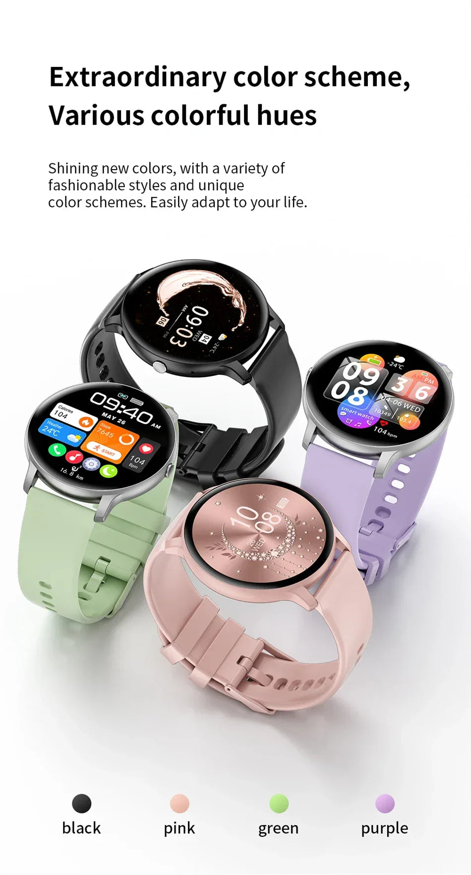 2025 New Smart Watch Women Men Bluetooth Call Sports Fitness Watches Heart Rate Health Monitor Smartwatch Ladies For Android iOS - Wear444