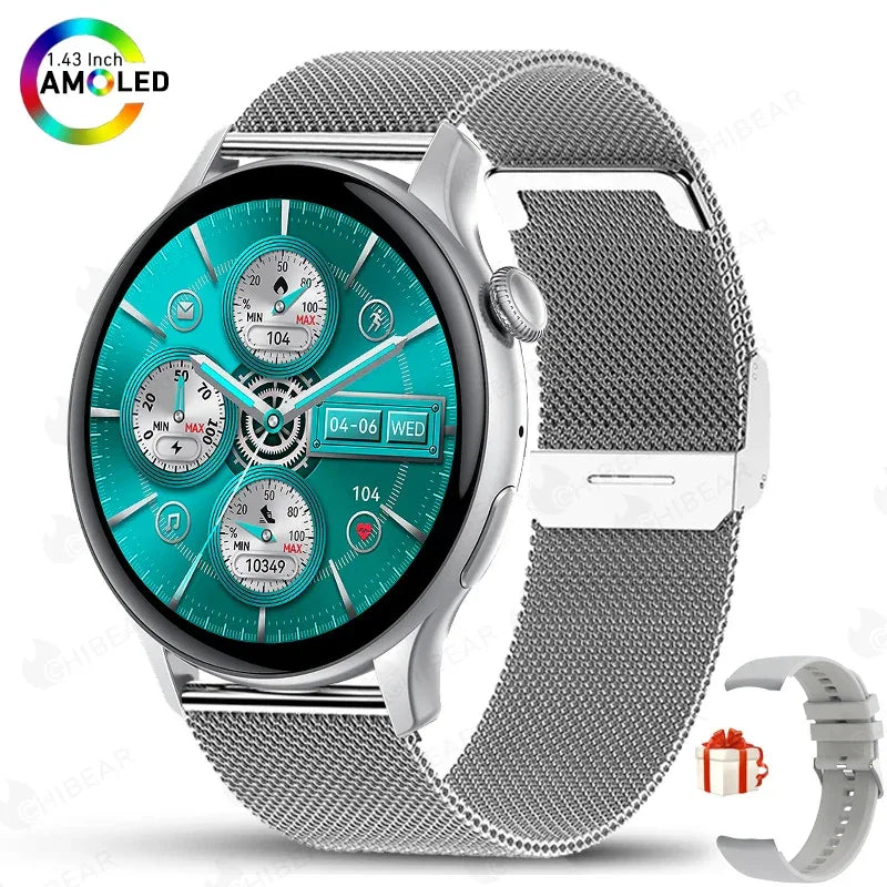 2025 New Real AMOLED HD Smartwatch Ladies Health Monitoring AI Voice Bluetooth Call Smart Watch Women Android IOS - Wear444