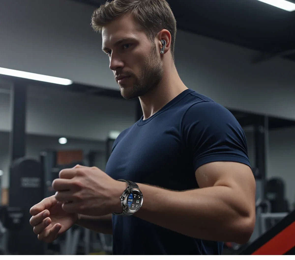 2025 NewSmart Watch With BT earphone 2-In-1 NFC Bluetooth Call Men Watch GPS Track Heart Rate Monitor Play Music SmartWatch GIFT - Wear444