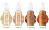 Liquid body highlighting shimmer oil makeup 4 Color Glitter Spray Oil Lotion glow cosmetics Glow Body Glitter Spray Oil Lotion