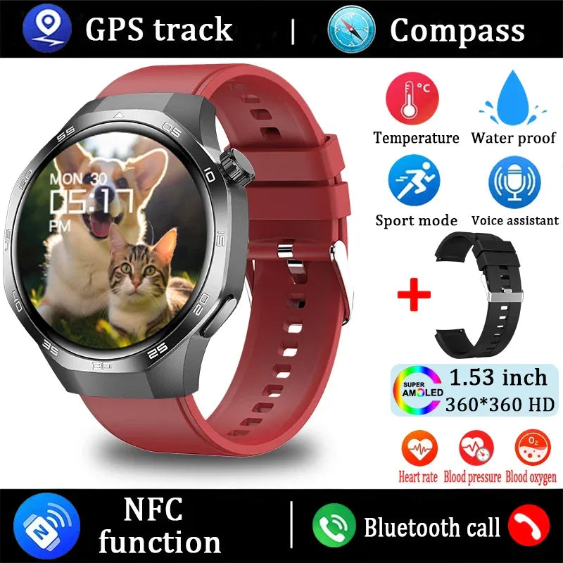 New Watch 5 Pro Smart Watch HD AMOLED Screen GPS Tracker Bluetooth Call Health Monitoring Waterproof Sports SmartWatch Men Women - Wear444