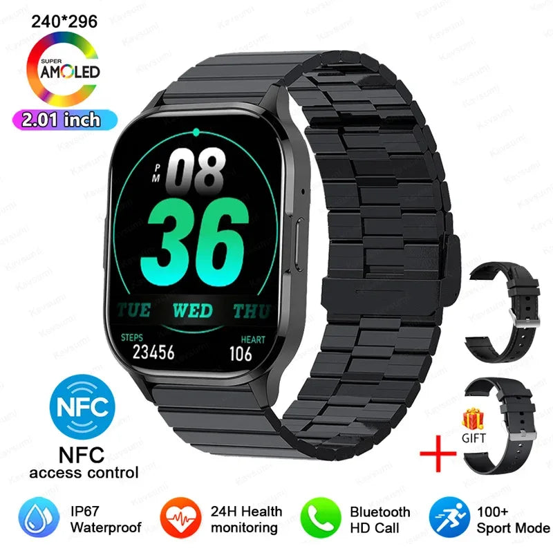 2026 Fashion Women Watch Ultra Smart Watches 2.01"AMOLED Full Touch Screen Call health Sport Smartwatch For Android IOS Ladies - Wear444