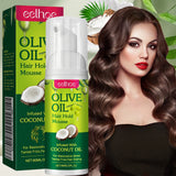 Olive Oil Hair Styling Mousse Anti-Frizz Hair Foam Mousse For Styling Hair Curly Hair Mousse For Wigs Strong Long Lasting Hold