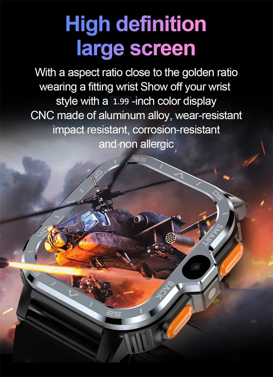 Android WhatsApp Smart 5G Video Voice SOS Call Camera Watch GPS WIFI Trace Locate SIM Card Phone Smartwatch Google Play 8GB+64GB - Wear444