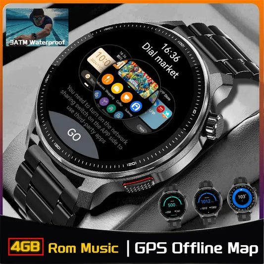 NEW 4G Memory GPS Offline Map Position Smart Watch Built-in App Market Game Compass Waterproof Swim Watches Sports Fashion Watch - Wear444