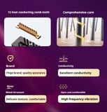 Electric Scalp Applicator Massage Liquid Guide Comb Hair Growth Comb Vibrating Red Light Microcurrent Heating