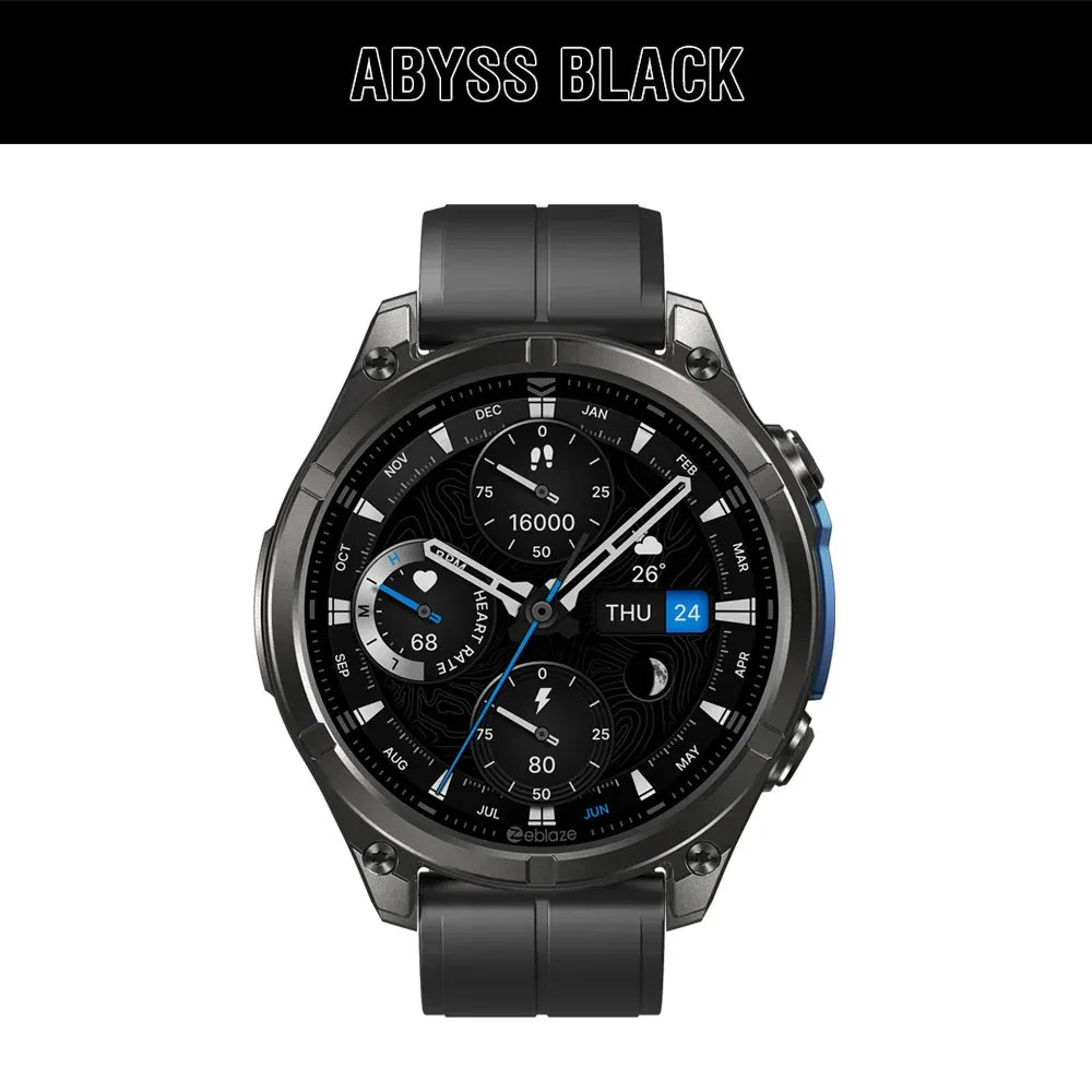 New Zeblaze VIBE 8 AMOLED Display Built-in Flashlight Smartwatch Sapphire Lens Make/Receive Calls HR/BP Monitoring Smart Watch - Wear444