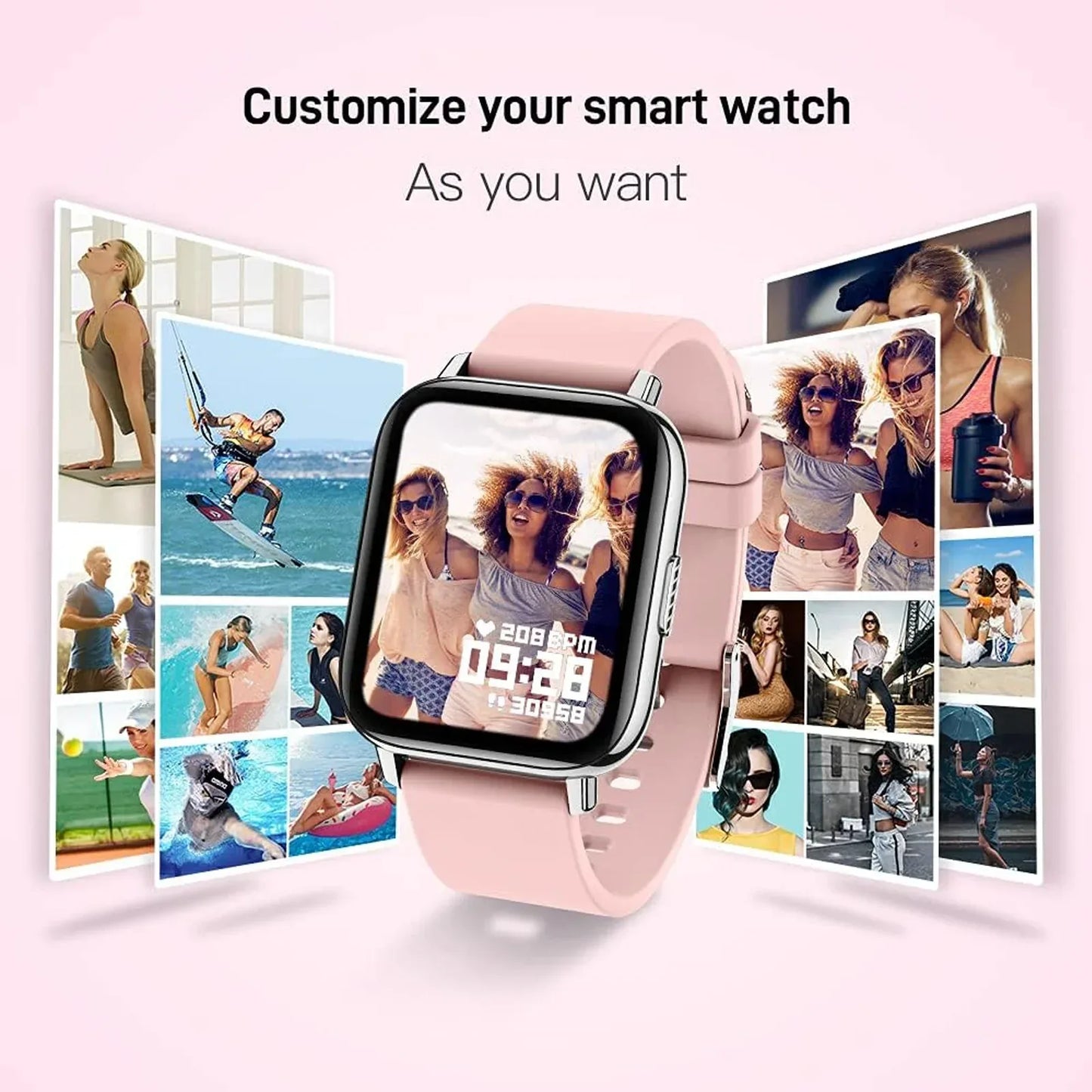 Nerunsa Smart Watch, Fitness Tracker 1.69" Touch Screen Smartwatch Fitness Watch Heart Rate Monitor/Pedometer/Sleep Monitor. - Wear444