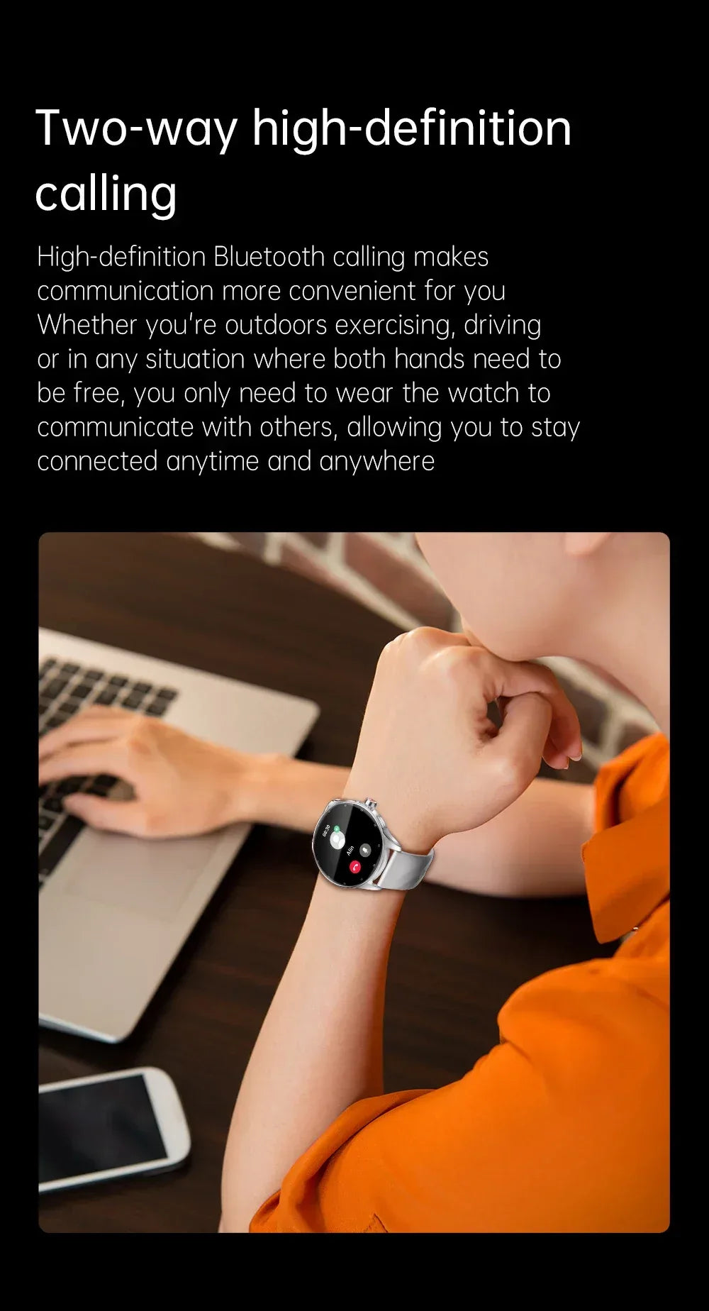 KUMI GW3 Pro Smartwatch 1.43" AMOLED IP68 Waterproof Bluetooth 5.2 Fitness Tracker Heart Rate Blood Oxygen Monitor - Wear444