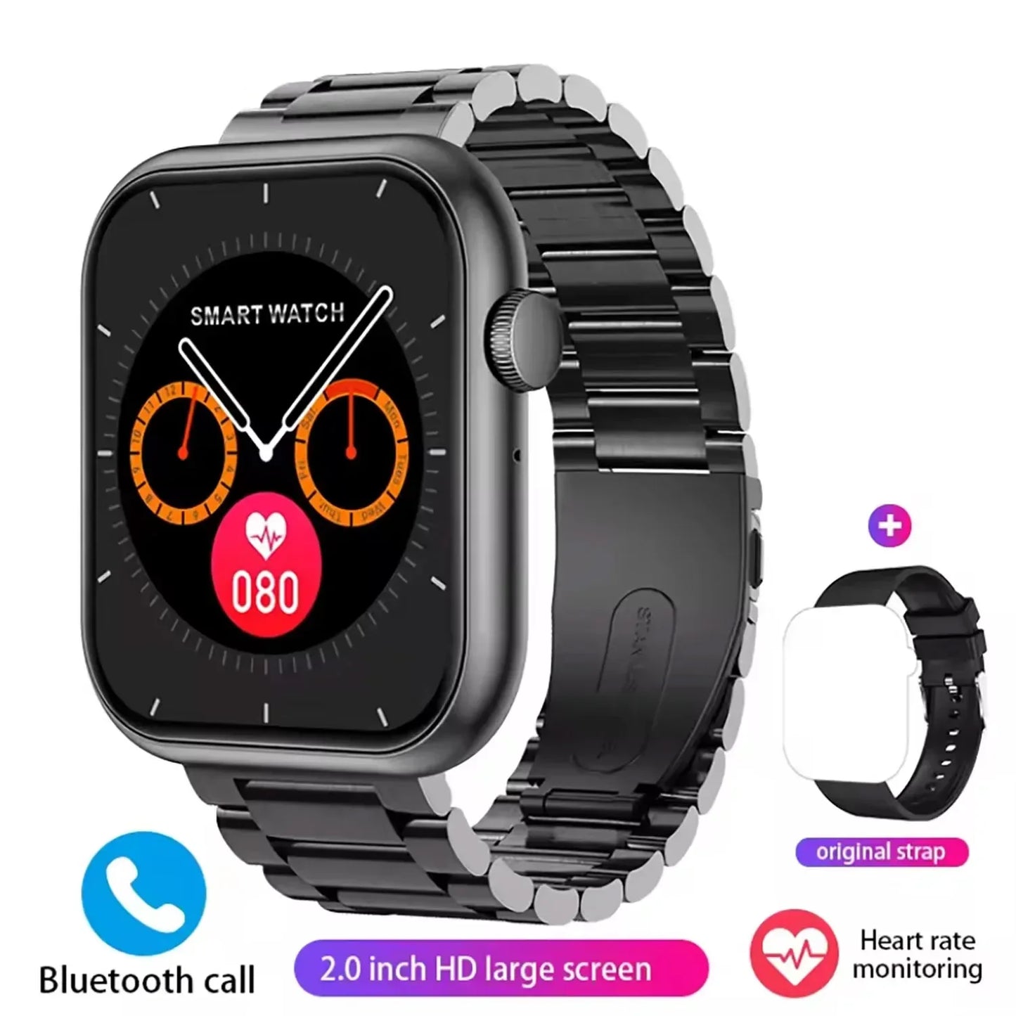 For Apple iPhone 14 Pro Max 14 Plus 13 12 Pro Max Mini 2023 Smart Watch 1.28" BT Call Sports Sleep Monitor Heart Rate for Men - Wear444
