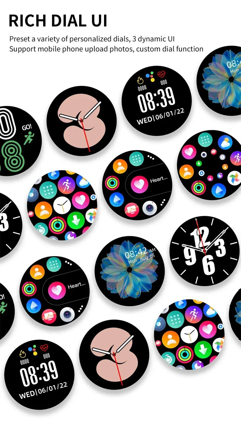 LIGE Women Smart Watch For Men Bluetooth Call Waterproof Watch Sport Fitness Health Monitoring Smartwatch Ladies For Android IOS - Wear444