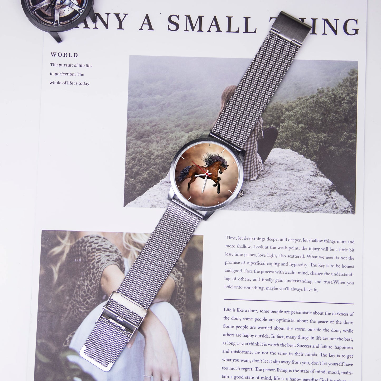 Fashion Trend Quartz Watches for Men Watch Unique Creativity Stallion Men's Stylish Watches Silver Horse Choice