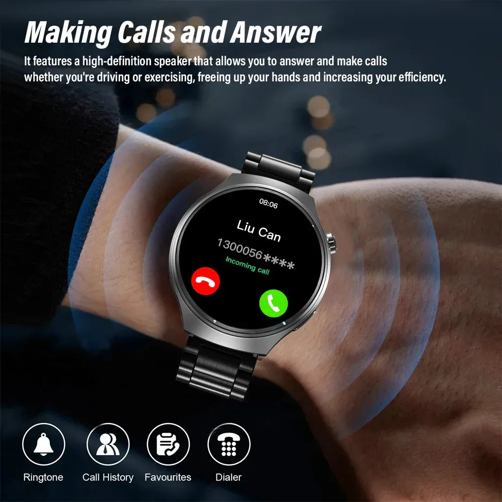 G.L Wear 2025 New Men's Smart Watch HD Display Health Tracking Bluetooth Calling Voice Assistant Sports Smartwatch - Wear444